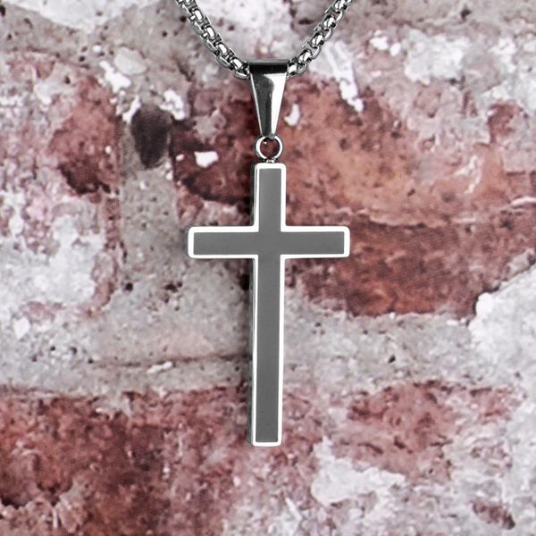 stainless steel men necklaces chain pendants religion christian simple black cross for male boy fashion jewelry creativity gift, Silver
stainless steel men necklaces chain pendants religion christian simple black cross for male boy fashion jewelry creativity gift, Silver