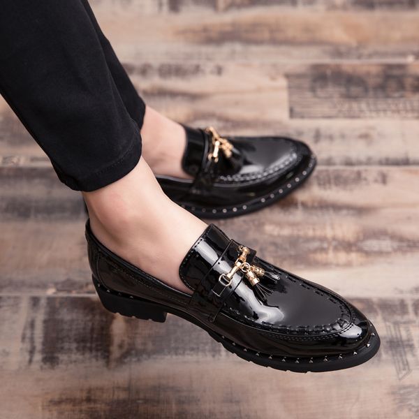 brand men dress shoes classic man pointed toe dress shoes men's leather wedding party oxfords formal loafers for men, Black
brand men dress shoes classic man pointed toe dress shoes men's leather wedding party oxfords formal loafers for men, Black