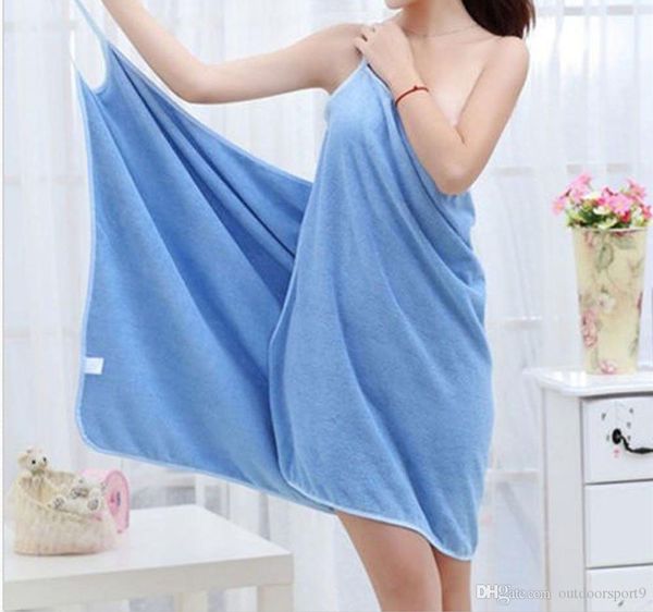 Image of new ladies slings can wear towel dress bathrobes home textile towels quick-dry beach spa magical pajamas sleeping