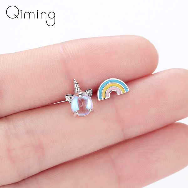 unicorn rainbow stud baby earrings kids children jewelry asymmetry silver stone animal fashion cute earrings women gift, Golden;silver
unicorn rainbow stud baby earrings kids children jewelry asymmetry silver stone animal fashion cute earrings women gift, Golden;silver