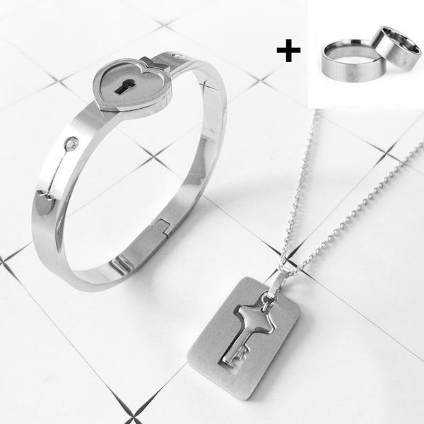 a couple lovers jewelry love heart lock bracelet stainless steel bracelets bangles key pendant necklace jewelry dropshipping, Golden;silver
a couple lovers jewelry love heart lock bracelet stainless steel bracelets bangles key pendant necklace jewelry dropshipping, Golden;silver