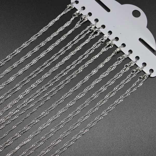 silver gold white k lobster clasp 12pcs/pack 42cm necklace water wave chains charm bulk for diy jewelry accessories wholesale, Blue;slivery
silver gold white k lobster clasp 12pcs/pack 42cm necklace water wave chains charm bulk for diy jewelry accessories wholesale, Blue;slivery
