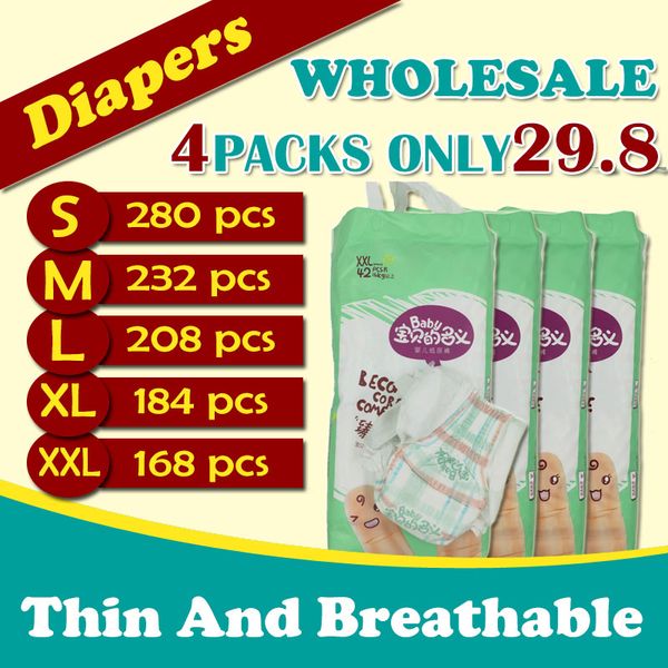 4 packs baby diaper wholesale newborn germ-disposabale nappy diapers for children air permeability more pee intake
4 packs baby diaper wholesale newborn germ-disposabale nappy diapers for children air permeability more pee intake