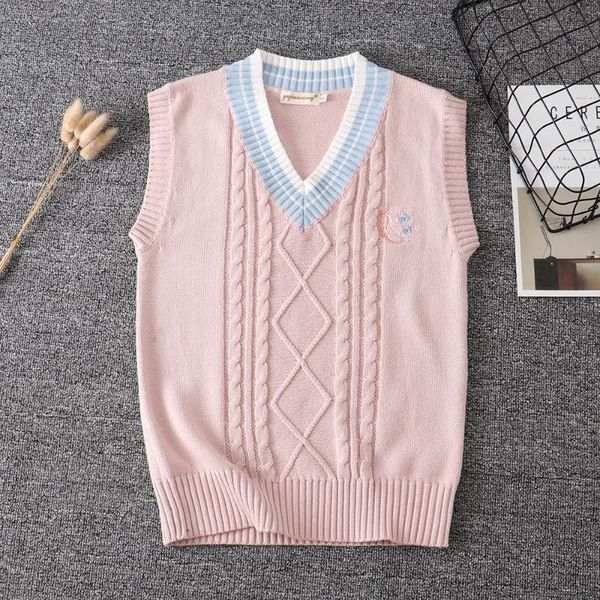 fashion s-xxl spring autumn men's women's pink vest sleeveless knit vests pullovers v neck sweaters coat for jk school uniform, White
fashion s-xxl spring autumn men's women's pink vest sleeveless knit vests pullovers v neck sweaters coat for jk school uniform, White