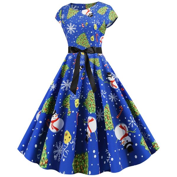 short sleeve christmas dress blue xmas vintage robe 3d printed snowman christmas tree elegant party dress for woman, Silver
short sleeve christmas dress blue xmas vintage robe 3d printed snowman christmas tree elegant party dress for woman, Silver