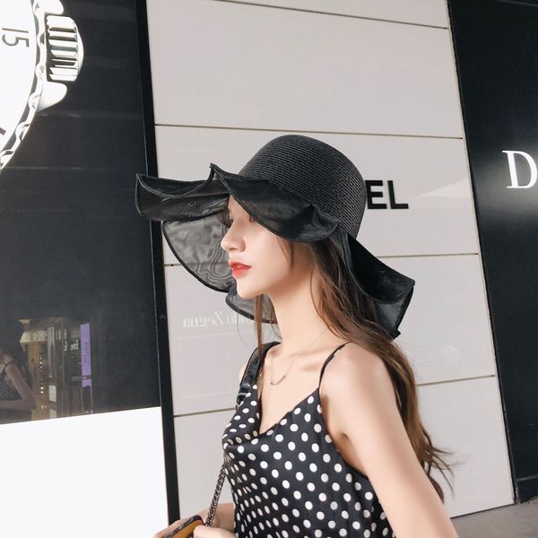 british petal female solid color all-match netting mingyuan beach straw straw hat holiday sun hat, Blue;gray
british petal female solid color all-match netting mingyuan beach straw straw hat holiday sun hat, Blue;gray