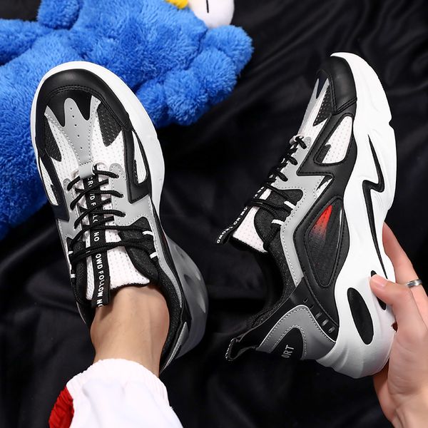 2020 chunky sneaker shoes men casual shoes tenis masculino lightweight krasovki schoenen male sneakers dropshiping, Black
2020 chunky sneaker shoes men casual shoes tenis masculino lightweight krasovki schoenen male sneakers dropshiping, Black
