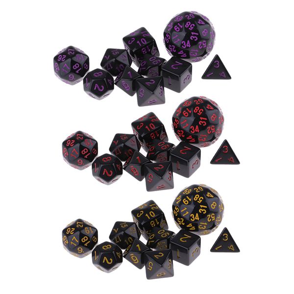 30 pieces acrylic polyhedral dice set table game party game accessory