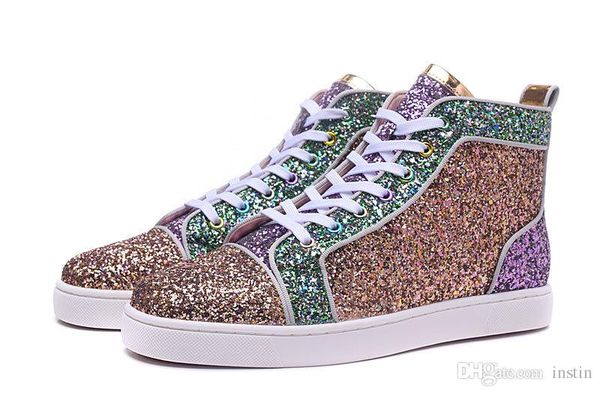 2016 luxury designer red bottom shoes for men women high sequined glitter fashion sneakers mens womens party flats casual shoes 36-46, White;red
2016 luxury designer red bottom shoes for men women high sequined glitter fashion sneakers mens womens party flats casual shoes 36-46, White;red
