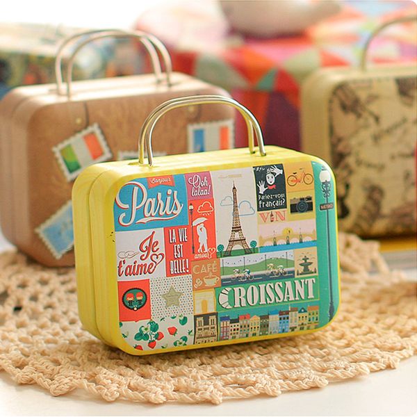 europe type vintage suitcase shape candy box wedding candies packaging box storage tin box jewelry pill cases cable organizer container
europe type vintage suitcase shape candy box wedding candies packaging box storage tin box jewelry pill cases cable organizer container