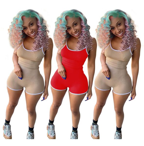 women casual jumpsuit&rompers mini shorts jumpsuit summer clothes spaghetti strap new arrival sleeveless skinny jumpsuits plus size 539, Black;white
women casual jumpsuit&rompers mini shorts jumpsuit summer clothes spaghetti strap new arrival sleeveless skinny jumpsuits plus size 539, Black;white