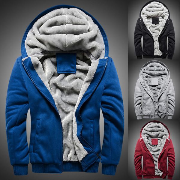 mens warm thickening coat winter hoodie fleece zipper sweater jacket outwear stylish male sports coats, Black
mens warm thickening coat winter hoodie fleece zipper sweater jacket outwear stylish male sports coats, Black