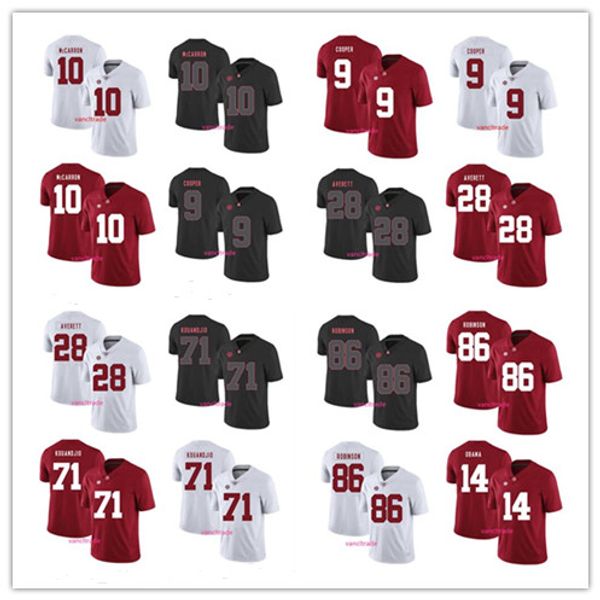 2019 alabama crimson tide 9 amari cooper 10 a.j mccarron 14 barack obama 28 anthony averett 71 arie kouandjio 86 a'shawn robinson jerse, Black;red
2019 alabama crimson tide 9 amari cooper 10 a.j mccarron 14 barack obama 28 anthony averett 71 arie kouandjio 86 a'shawn robinson jerse, Black;red
