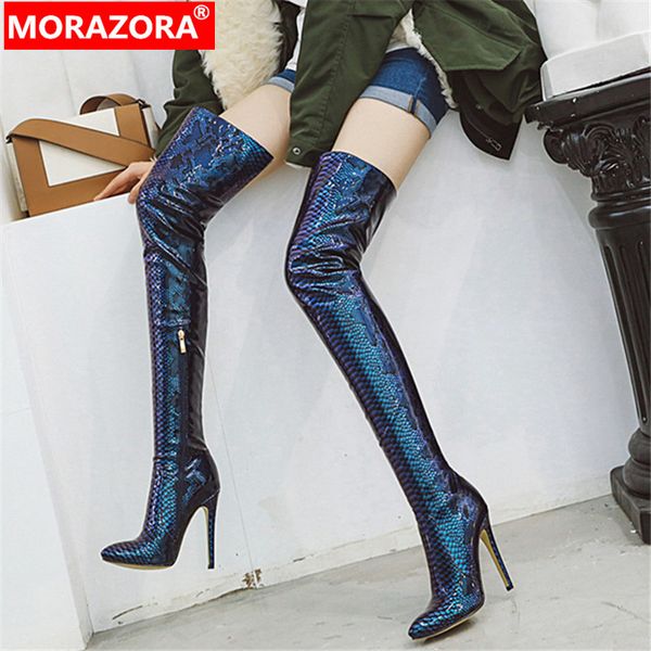 morazora over the knee thigh high boots women pointed toe autumn winter boots thin high heels party prom shoes woman, Black
morazora over the knee thigh high boots women pointed toe autumn winter boots thin high heels party prom shoes woman, Black