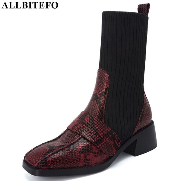 allbitefo real genuine leather+knitting wool women boots autumn winter girls ankle boots comfortable fashion simple style, Black
allbitefo real genuine leather+knitting wool women boots autumn winter girls ankle boots comfortable fashion simple style, Black