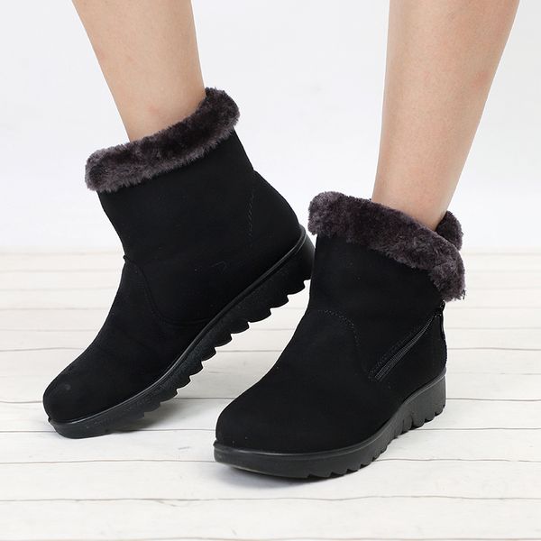 lzj snow boots women zip winter ladies platform warm fur suede wedge fashion ankle boot female comfort casual shoes plus size, Black
lzj snow boots women zip winter ladies platform warm fur suede wedge fashion ankle boot female comfort casual shoes plus size, Black