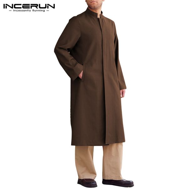 incerun vintage men long style shirt casual stand collar 2019 solid color muslim islamic kaftan retro long sleeve men shirts 5xl, White;black
incerun vintage men long style shirt casual stand collar 2019 solid color muslim islamic kaftan retro long sleeve men shirts 5xl, White;black