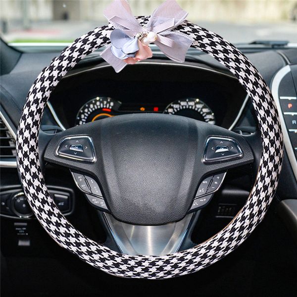 kongyide car steering wheel cover houndstooth black and white grid car accessories 38cm 15inch universal zax8017 dropship mar12
kongyide car steering wheel cover houndstooth black and white grid car accessories 38cm 15inch universal zax8017 dropship mar12