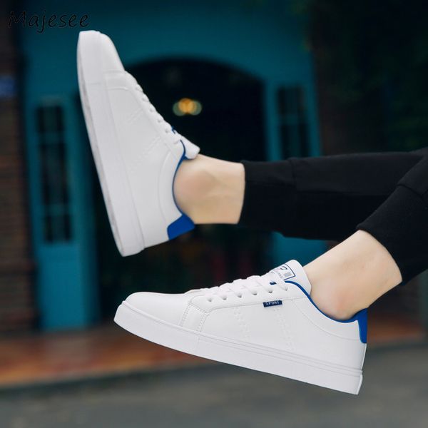 men's vulcanize shoes flat with breathable walking sneakers simple trendy men outside footwear korean style lace-up white chic cj191217, Black
men's vulcanize shoes flat with breathable walking sneakers simple trendy men outside footwear korean style lace-up white chic cj191217, Black
