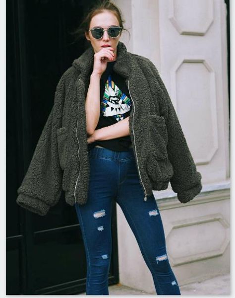 women winter faux fur coat lapel neck thickened warm fluffy outwear casual long sleeve womens fashion clothing, Black
women winter faux fur coat lapel neck thickened warm fluffy outwear casual long sleeve womens fashion clothing, Black