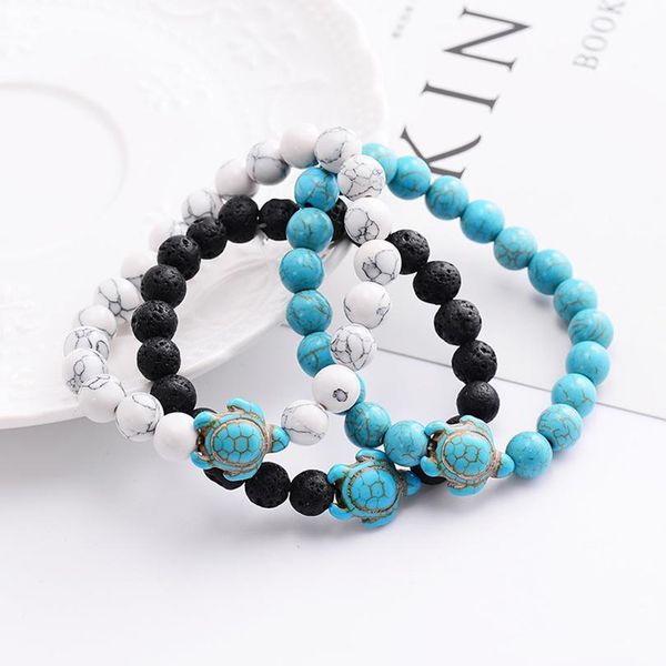 summer style sea turtle beads bracelets for women men classic 8mm turquoise lava stone elastic friendship bracelet beach jewelry dhl free, Black
summer style sea turtle beads bracelets for women men classic 8mm turquoise lava stone elastic friendship bracelet beach jewelry dhl free, Black