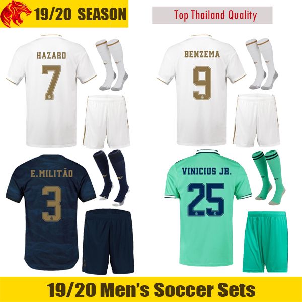 19 20 Real Madrid Football Uniforms BENZEMA MILITAO 2019 2020 ZIDANE Hazard Soccer Sets BALE VINICIUS JR. MODRIC Football Kits JOVIC
19 20 Real Madrid Football Uniforms BENZEMA MILITAO 2019 2020 ZIDANE Hazard Soccer Sets BALE VINICIUS JR. MODRIC Football Kits JOVIC
