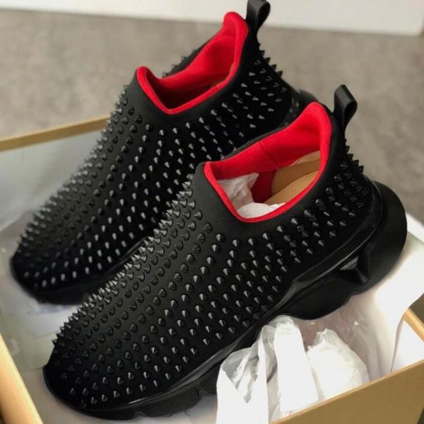 red bottom spike sock shoes men sneaker women casual shoes classic pull-on chunky flat sock black breathable
red bottom spike sock shoes men sneaker women casual shoes classic pull-on chunky flat sock black breathable