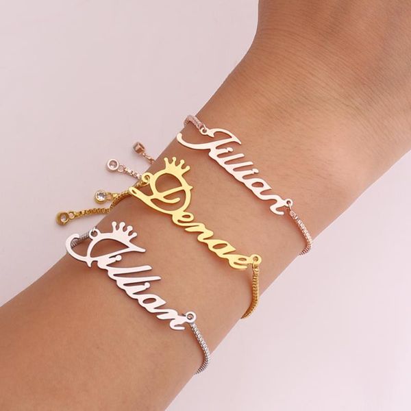 personalized custom name bracelet stainless steel crown font bracelet charm charm hand-carved handwritten love gift, Golden;silver
personalized custom name bracelet stainless steel crown font bracelet charm charm hand-carved handwritten love gift, Golden;silver
