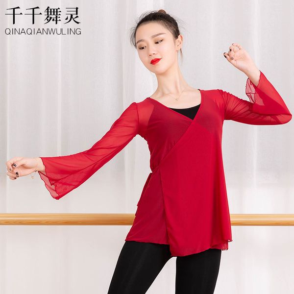 cover-up dance stretch workout clothes bell sleeve classical gymnastic gauze women's dance body charm service ballet yoga shayi, Blue;black
cover-up dance stretch workout clothes bell sleeve classical gymnastic gauze women's dance body charm service ballet yoga shayi, Blue;black