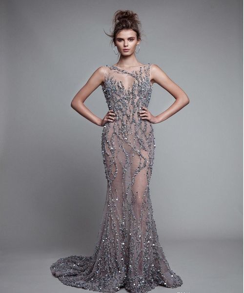 luxury berta mermaid evening dresses backless beads trumpet prom gowns sleeveless crystal sequins illusion party dresses, Black;red
luxury berta mermaid evening dresses backless beads trumpet prom gowns sleeveless crystal sequins illusion party dresses, Black;red