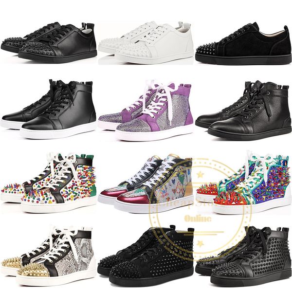 2019 new luxury designer red bottom shoes for mens women high sequined glitter fashion sneakers party flats casual shoes 36-46, White;red
2019 new luxury designer red bottom shoes for mens women high sequined glitter fashion sneakers party flats casual shoes 36-46, White;red