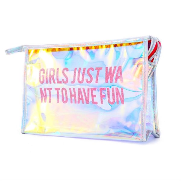 ladies pvc cosmetic bag for women laser transparent travel toiletry storage bag wash beauty case letter student make up pouch
ladies pvc cosmetic bag for women laser transparent travel toiletry storage bag wash beauty case letter student make up pouch