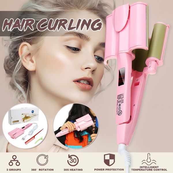 26mm/32mm 3 barrels big wave ceramic hair curlers digital display curling irons curler quick heat curling tongs hair style tool
26mm/32mm 3 barrels big wave ceramic hair curlers digital display curling irons curler quick heat curling tongs hair style tool