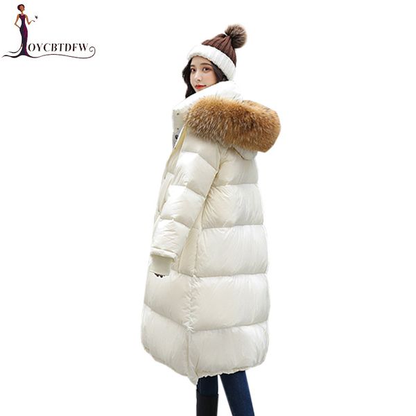 female outerwear coats new glossy hooded coats big fur collar cosy warm parkas fashion winter women down jacket 699, Black
female outerwear coats new glossy hooded coats big fur collar cosy warm parkas fashion winter women down jacket 699, Black