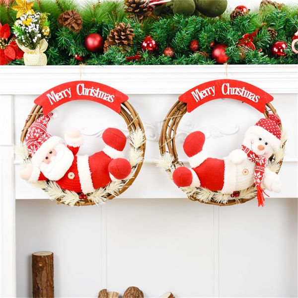 christmas gift christmas wreath with santa claus snowman elk doll tree decorations ornaments garland guirnalda navidad
christmas gift christmas wreath with santa claus snowman elk doll tree decorations ornaments garland guirnalda navidad