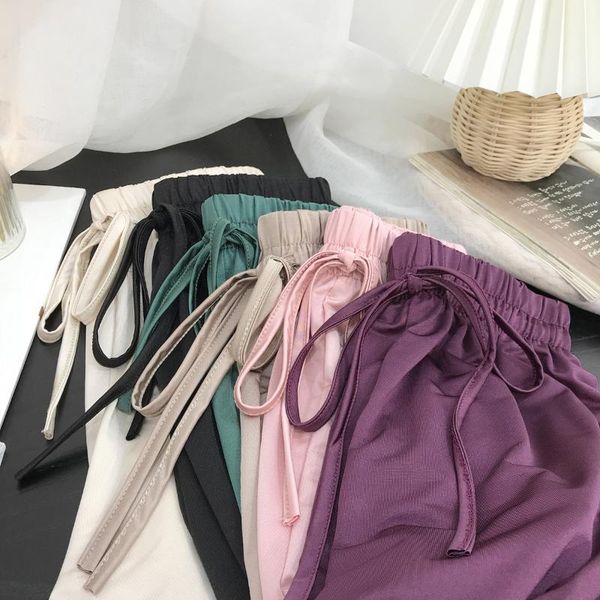 crystal pearl wide leg pants female summer high-waisted thin loose pants drawstring straight trousers women office lady, Black;white
crystal pearl wide leg pants female summer high-waisted thin loose pants drawstring straight trousers women office lady, Black;white