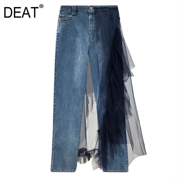 women's jeans deat 2021 fashion women clothing low waist mesh patchwork ruffles spliced contrast colors denim pants female wl58805l, Blue
women's jeans deat 2021 fashion women clothing low waist mesh patchwork ruffles spliced contrast colors denim pants female wl58805l, Blue