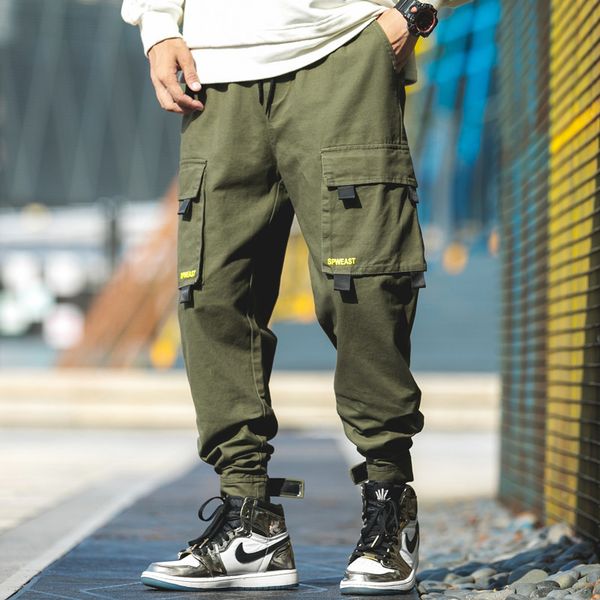 men adjustable beam feet loose joggers pants streetwear overalls sweatpants 2020 mens big pockets cotton cargo pants, Black
men adjustable beam feet loose joggers pants streetwear overalls sweatpants 2020 mens big pockets cotton cargo pants, Black