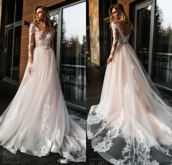 new blush pink lace and tulle country boho wedding dresses v neck long sleeves beach bohemian bridal gowns sweep train vestidos de noiva, White
new blush pink lace and tulle country boho wedding dresses v neck long sleeves beach bohemian bridal gowns sweep train vestidos de noiva, White