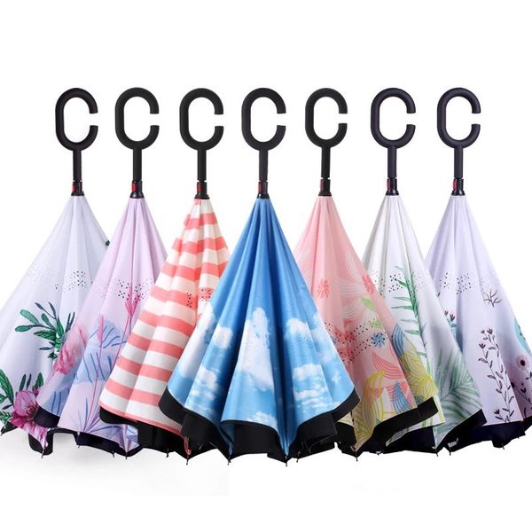 creative men and women double umbrella reverse umbrella long handle c handle can be customized ing
creative men and women double umbrella reverse umbrella long handle c handle can be customized ing