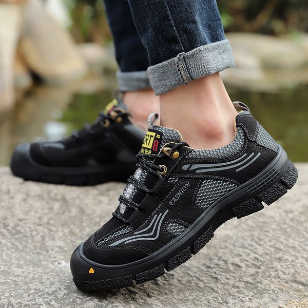 men casual shoes fashion breathable men shoes lace up sneakers genuine leather loafers zapatos de hombre l4, Black
men casual shoes fashion breathable men shoes lace up sneakers genuine leather loafers zapatos de hombre l4, Black