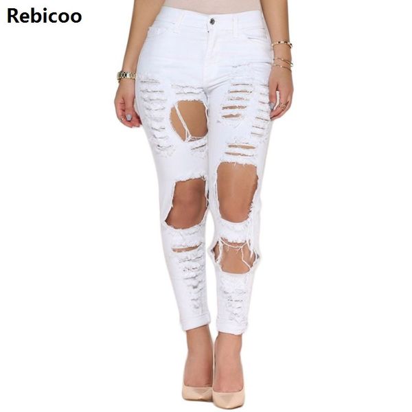 2019 new white hole ripped jeans women jeggings cool denim high waist pants capris female skinny black casual jeans, Blue
2019 new white hole ripped jeans women jeggings cool denim high waist pants capris female skinny black casual jeans, Blue