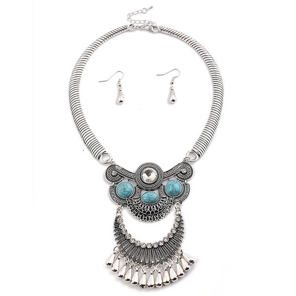lzhlq brand maxi collier choker necklaces vintage blue stone water drop torques metal geometric carved pendant jewelry statement, Silver
lzhlq brand maxi collier choker necklaces vintage blue stone water drop torques metal geometric carved pendant jewelry statement, Silver