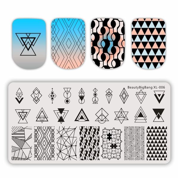 beautybigbang nail art stamping plate template rectangle summer flower geometry nail art stamp template image plate stencils, White
beautybigbang nail art stamping plate template rectangle summer flower geometry nail art stamp template image plate stencils, White