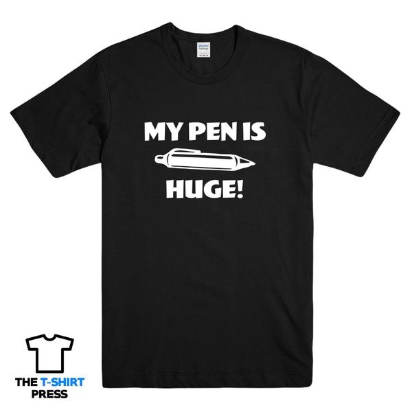my pen is huge funny pun slogan t-shirt mens banter novelty gift birthday comfortable t shirt,casual short sleeve tee, White;black
my pen is huge funny pun slogan t-shirt mens banter novelty gift birthday comfortable t shirt,casual short sleeve tee, White;black