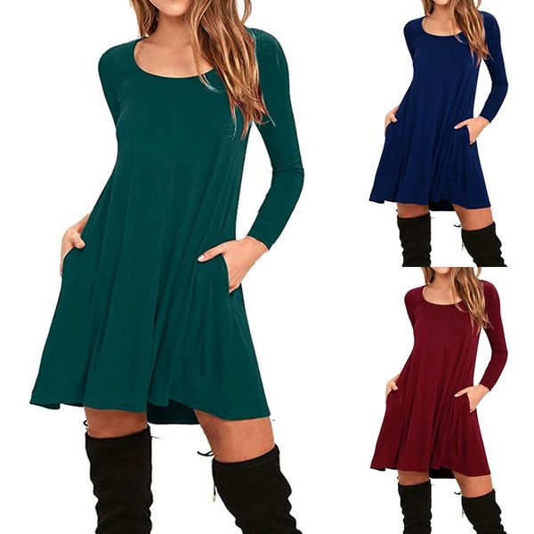 clothing owlprincess 2019 solid color loose-fit big hemline dress in long sleeve large size dress, Black;gray
clothing owlprincess 2019 solid color loose-fit big hemline dress in long sleeve large size dress, Black;gray