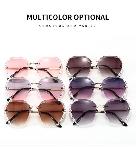 Spot European and American trend metal frameless fashion sunglasses men and women marine diamond frame quality brand design sunglasses uv400
Spot European and American trend metal frameless fashion sunglasses men and women marine diamond frame quality brand design sunglasses uv400