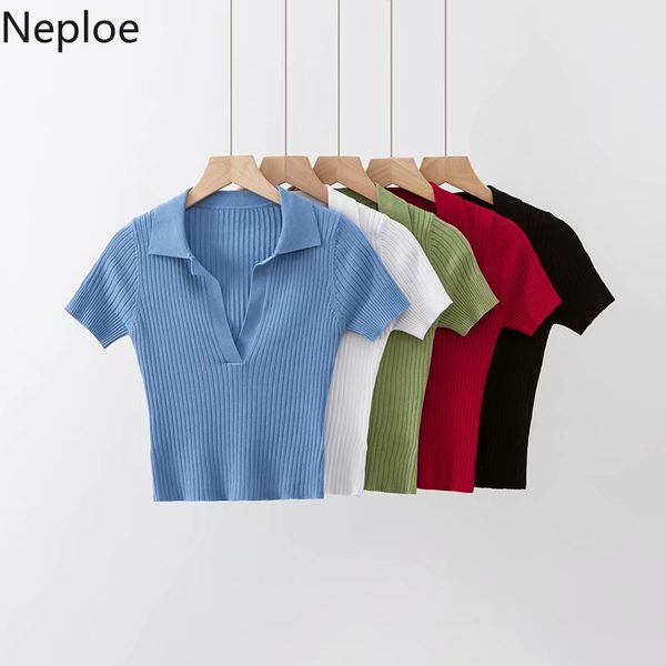 neploe knitted basic t shirts women solid turn down collar short sleeve female summer 2020 casual slim ladies tees 1d066, White
neploe knitted basic t shirts women solid turn down collar short sleeve female summer 2020 casual slim ladies tees 1d066, White