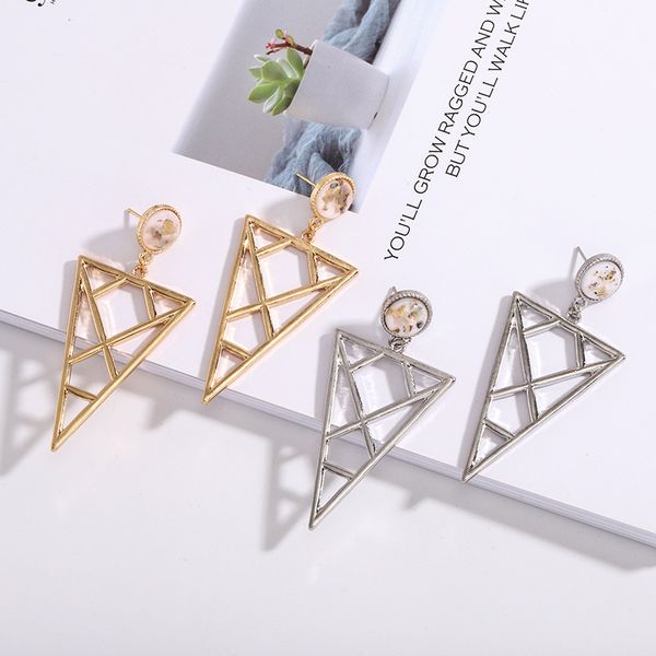 european big hollow triangle dangle earrings jewelry for women female wedding party slope personality statement drop earing e350, Silver
european big hollow triangle dangle earrings jewelry for women female wedding party slope personality statement drop earing e350, Silver