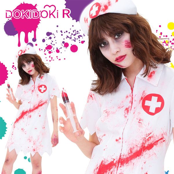 dokidoki women halloween cosplay costume bloody nurse dress girl halloween cosplay costume christmas, Silver
dokidoki women halloween cosplay costume bloody nurse dress girl halloween cosplay costume christmas, Silver